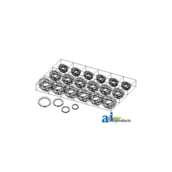 External Retaining Ring Assortment, 300 Pieces, 12 Sizes